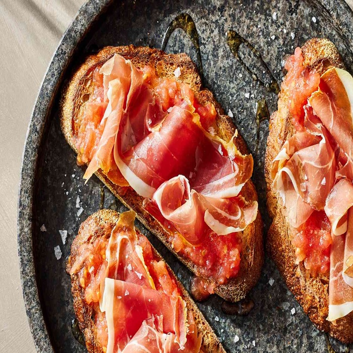 Spanish Tomato Bread with Serrano Ham