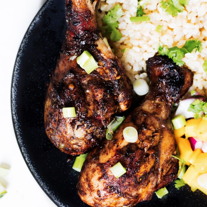 Jerk Chicken with Rice and Peas